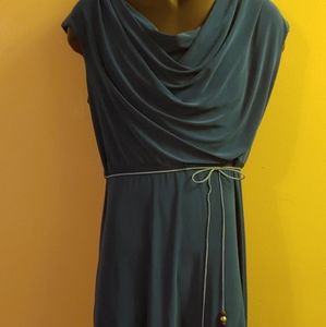 Ronni Nicole high/low aqua dress